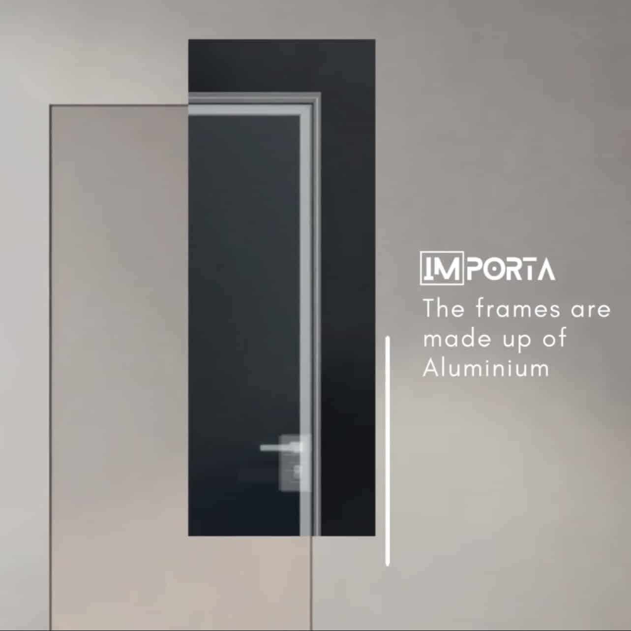 Doors with aluminum door frame