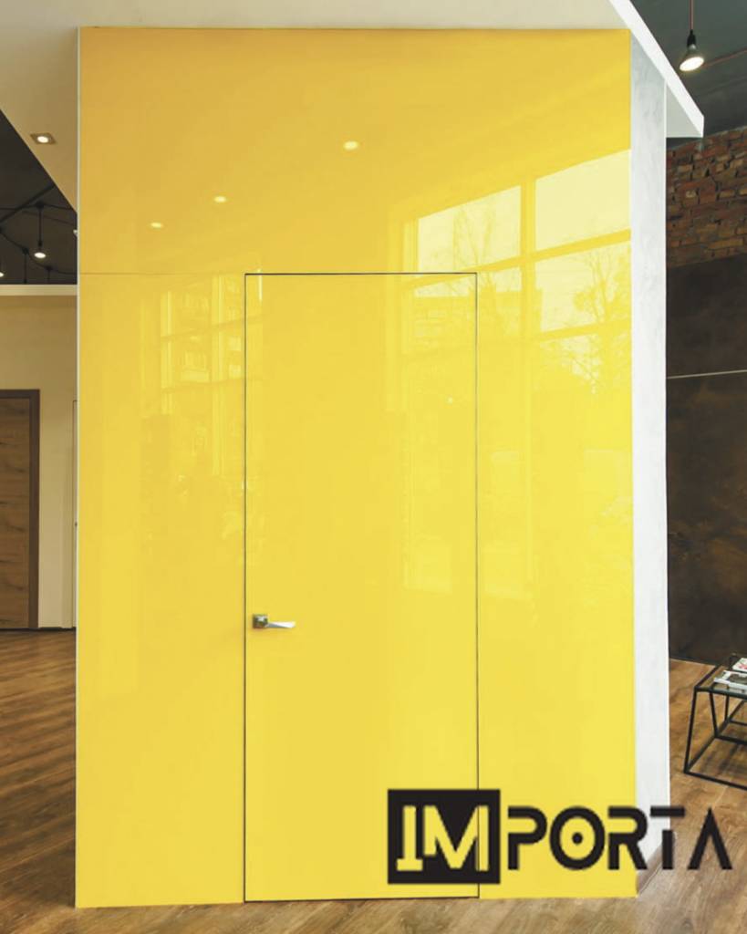 Yellow hiden doors Dubai. Doors for modern interior design Importa