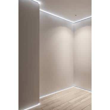 Importa ALUMINUM PROFILE OF SHADOW Gap with LED light Ceiling Silver 22 ...