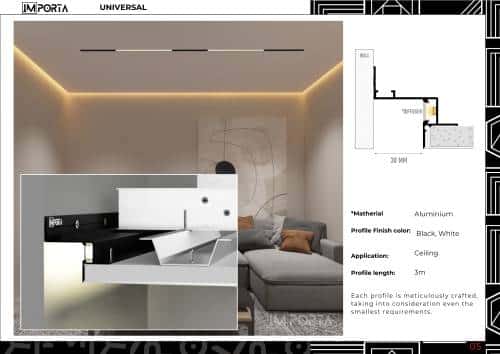 Importa universal aluminum shadow gap