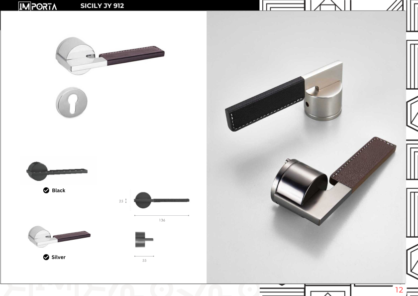Royal Black Round Interior Door Handles – Modern Design by Importa ...