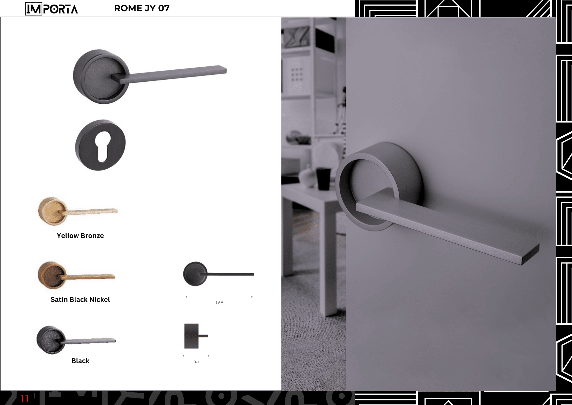 Gray_Minimalistic_round_handle_for_interior_ doors_Importa_Rome