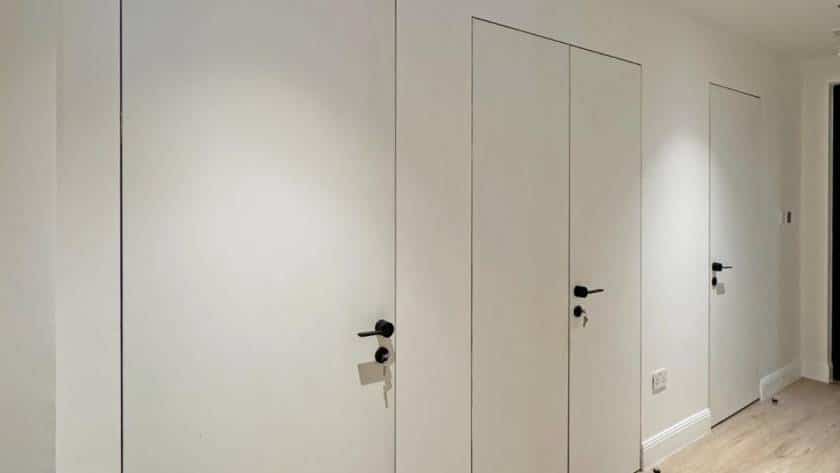 modern double flush door system for homes