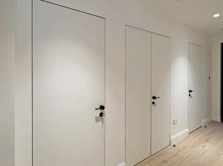 modern double flush door system for homes