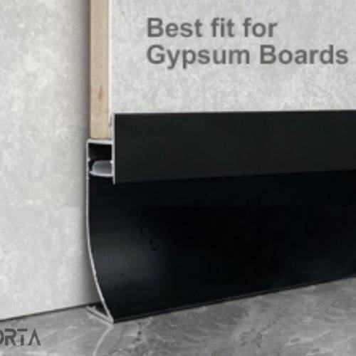 curved led skirting 45 mm importa