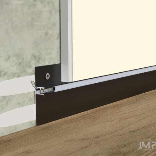 reversible skirting 50mm black importa