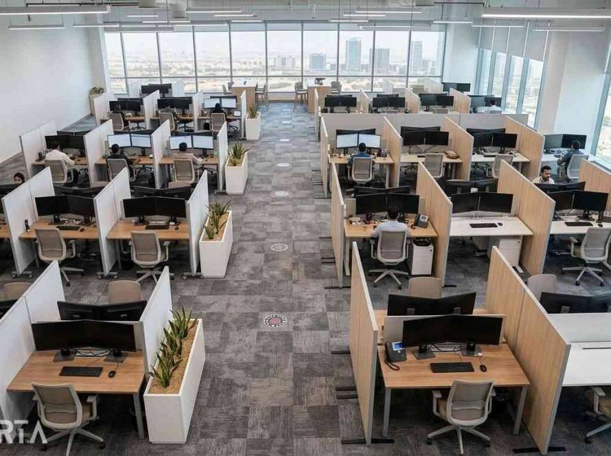 office workstation partitions corporate interior dubai importa