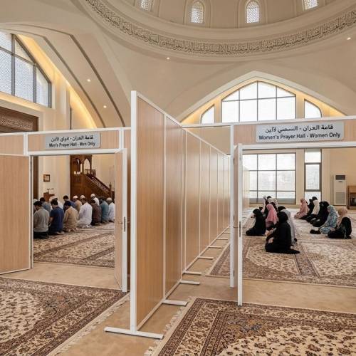 prayer room divider panels in mosques uae
