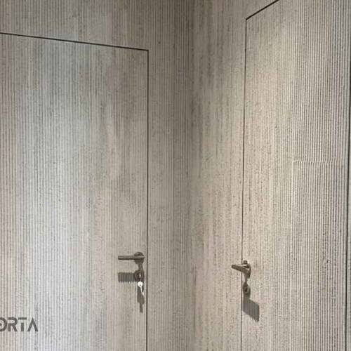 importa marmorino invisible door carrara plaster wall seamless