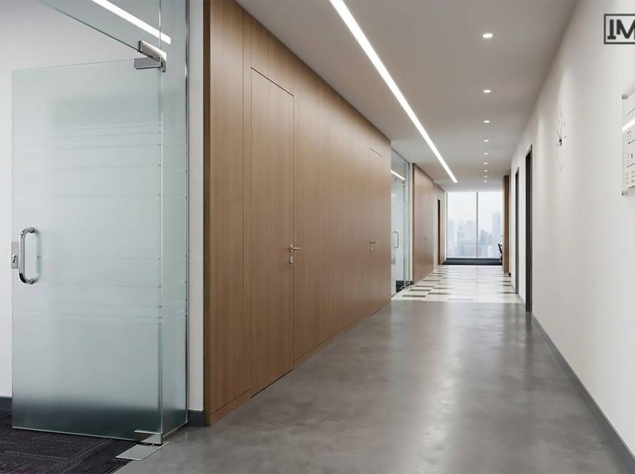 sandblasted glass pivot door 10 mm dubai