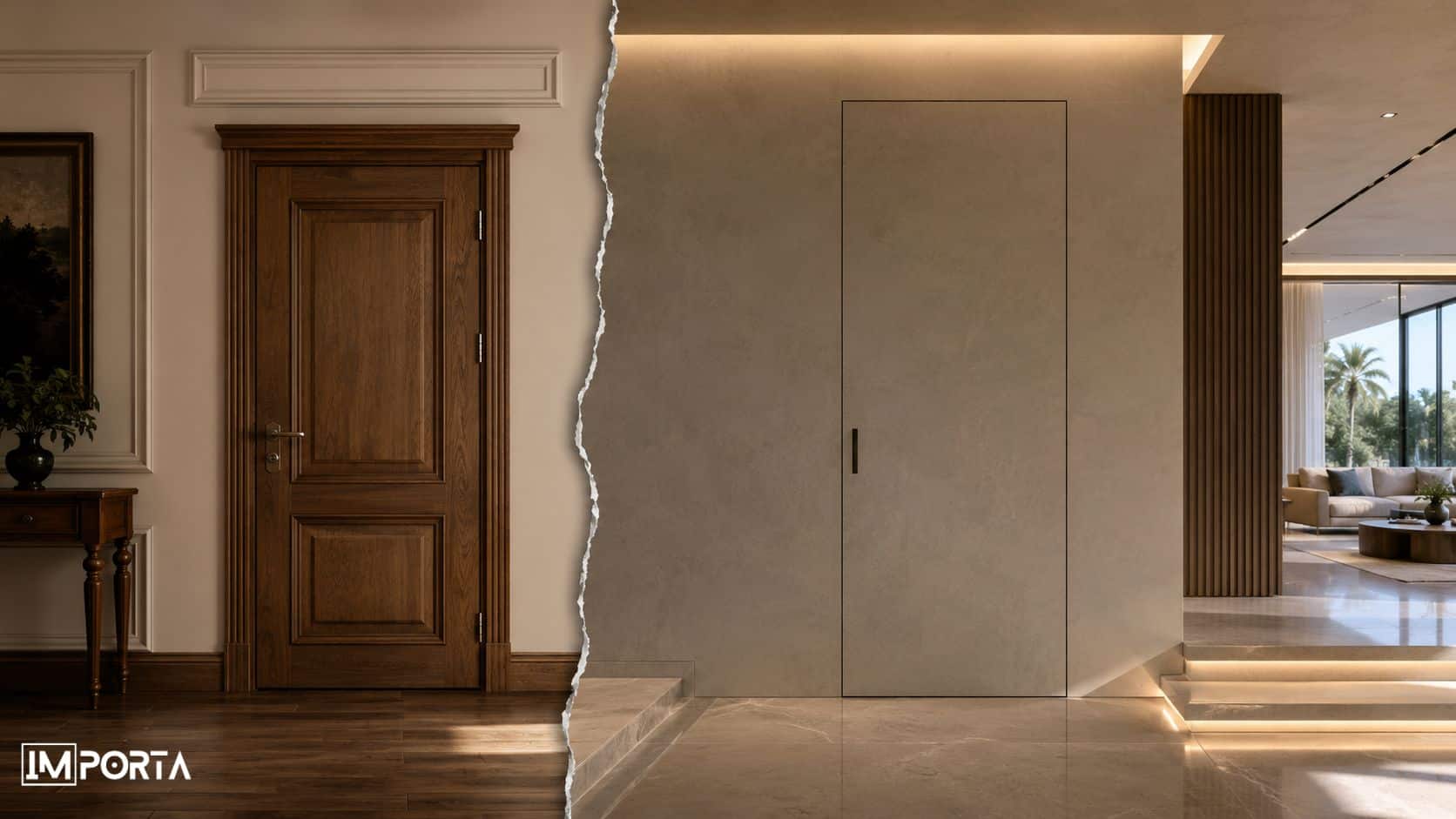 importa door with architectural finish