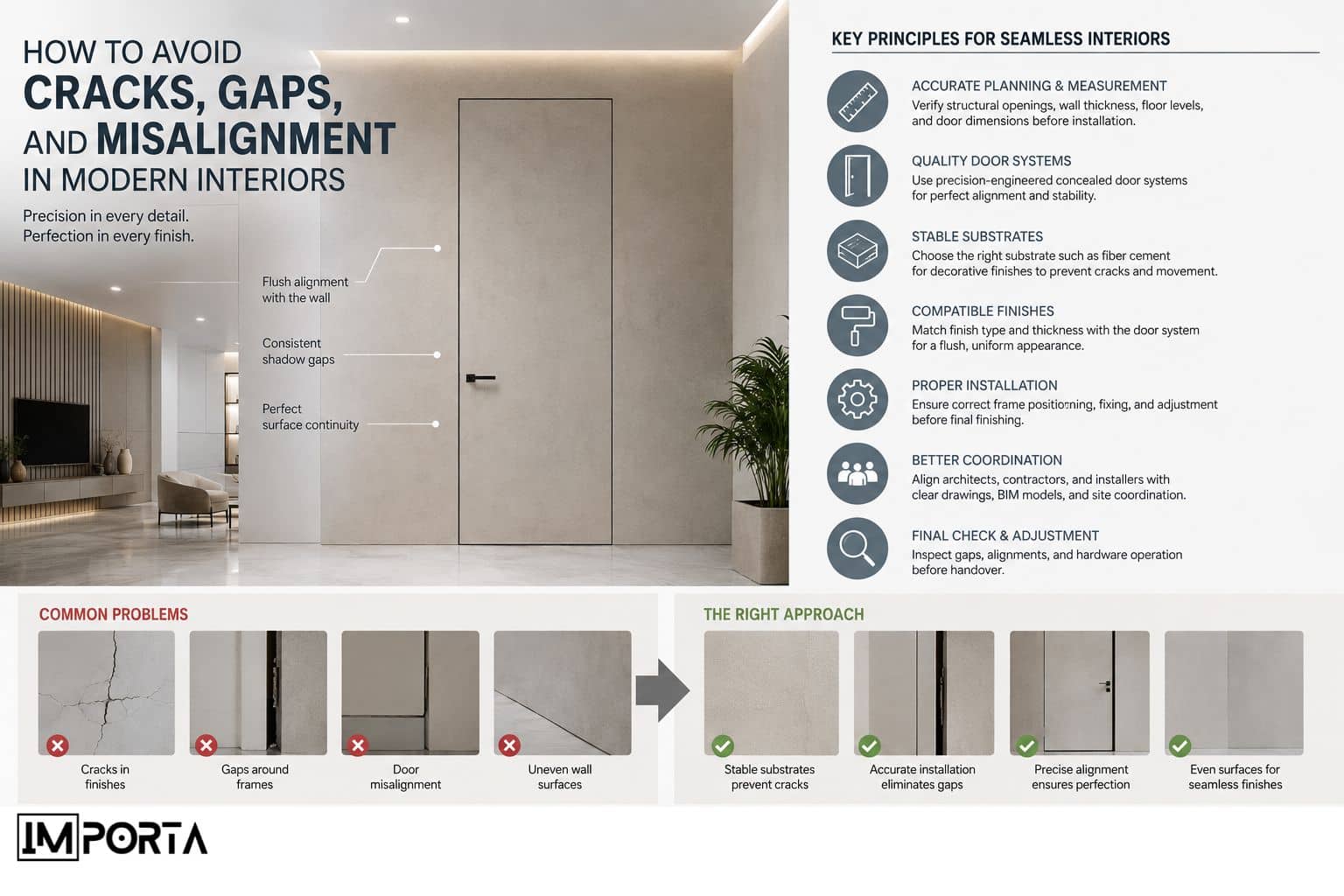 prevent cracks gaps and misalignment in modern interiors