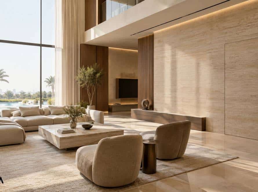 quiet luxury architecture and concealed door detailing