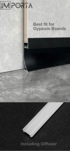 aluminium led skirting profile 45mm uae