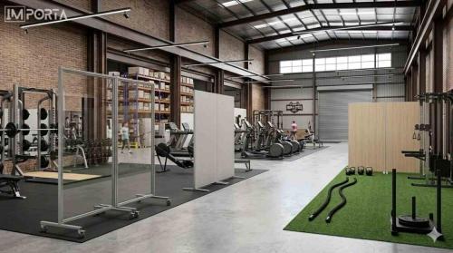 gym partition walls temporary dividers dubai importa