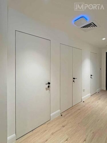 modern double flush door system for homes