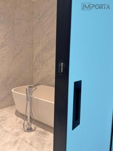 modern pocket sliding door for bathroom