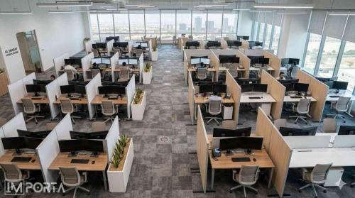 office workstation partitions corporate interior dubai importa