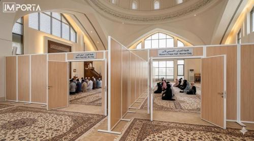 prayer room divider panels in mosques uae