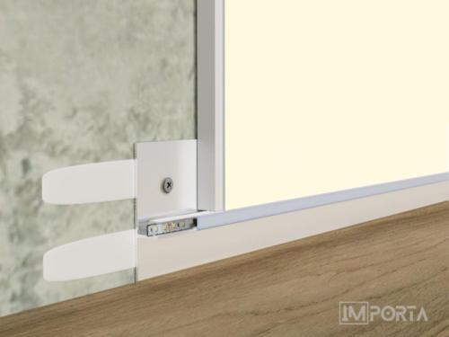 reversible skirting 30mm white importa