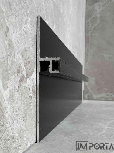 reversible skirting 50mm black importa