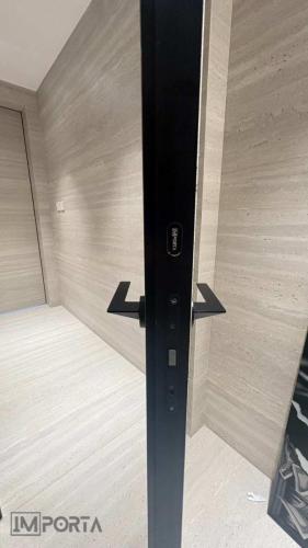 royal black aluminium frame concealed door detail