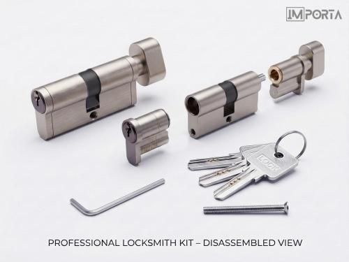 silver euro cylinder lock adjustable size uae importa