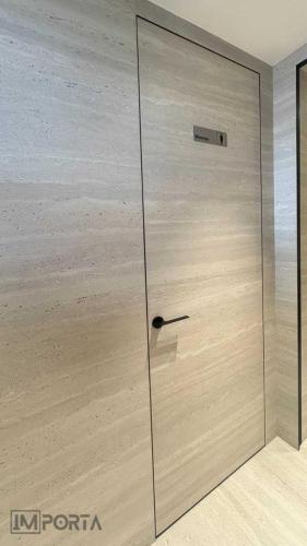 tile finish invisible door system modern interior design