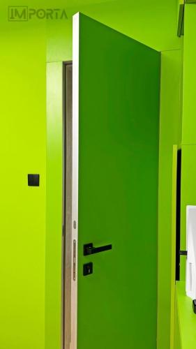 travertini green flush door classic silver profile dubai