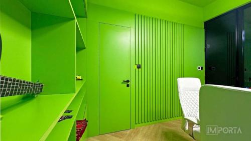 travertini minimalsit green flush door uae