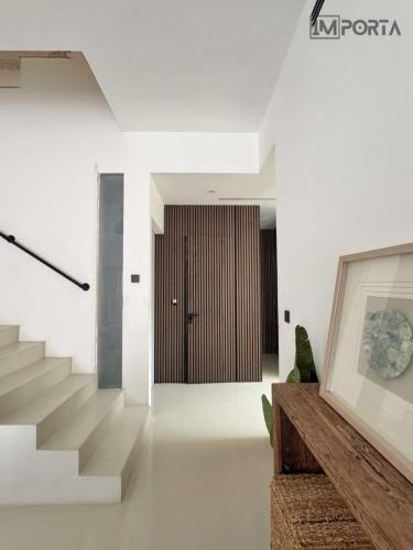 travertini modern acoustic door slat wall integration